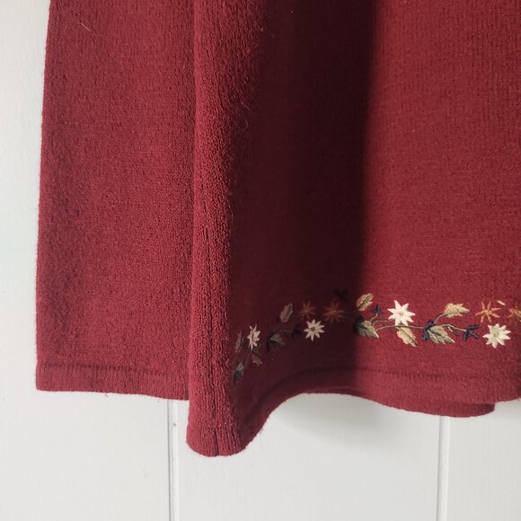 Contemporaine Red Embroidered Cardigan - Picture 5 of 8